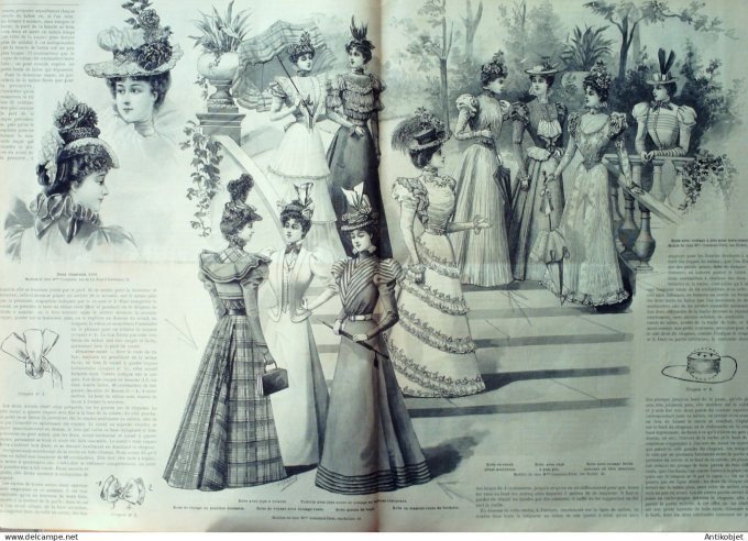 La Mode illustrée journal 1897 n° 16 Robe Princesse