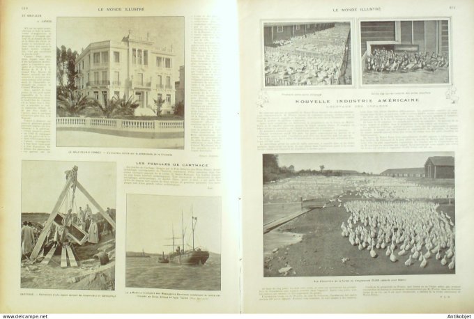 Le Monde illustré 1902 n°2387 Egypte Assouan Khedive Abbas II Hilmy Vénézuela Caracas Cannes (06) Bo