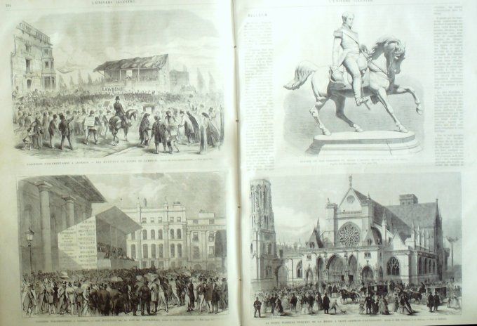 L'Univers illustré 1868 # 725 Augerville (45) Chine Shanghai Westminster Lambeth