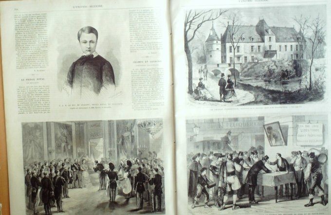 L'Univers illustré 1868 # 725 Augerville (45) Chine Shanghai Westminster Lambeth