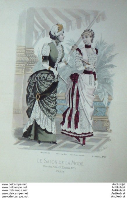 Gravure Mode Salon 1883 #  619 (Old Fashion plate)