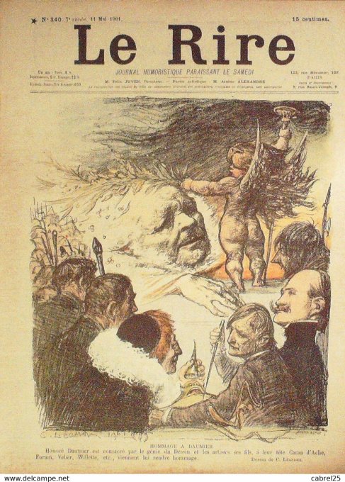 Le Rire 1901 n°340 Daumier De Nezière Guydo Burret Rouveyre Viriez O'Galop