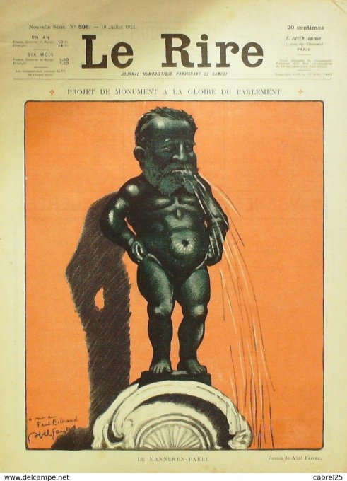 Le Rire 1914 n°598 Faivre Capy Laborde Fabiano Hémard Guillaume