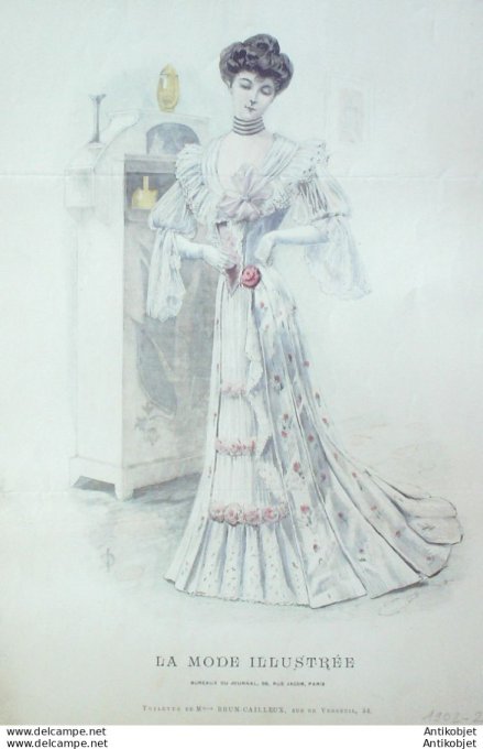 Gravure Mode illustree 1902 # 25 (Old Fashion plate) rare