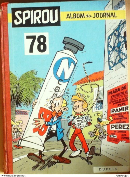 Album Spirou 78 Dupuis (n°1165-1175) 1960 (11-08 au 20-10) Eo complet
