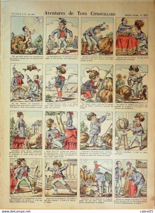 Aventures  de Toto Citrouillard  (Pellerin d'epinal)