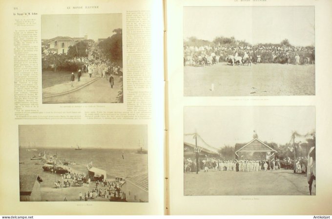 Le Monde illustré 1897 n°2121 Sénégal Dakar île Gorée thiès St-Louis Cavalier Cayor loco Heilmann