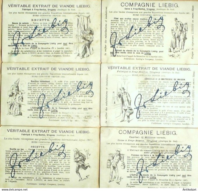 Chromo Liebig Sang  347 Puzzles Objets caches (1892)