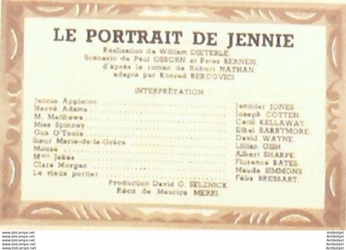 Mon Film 246 51-05- 9 Le portrait de Jennie Jennifer Jones Joseph Cotten