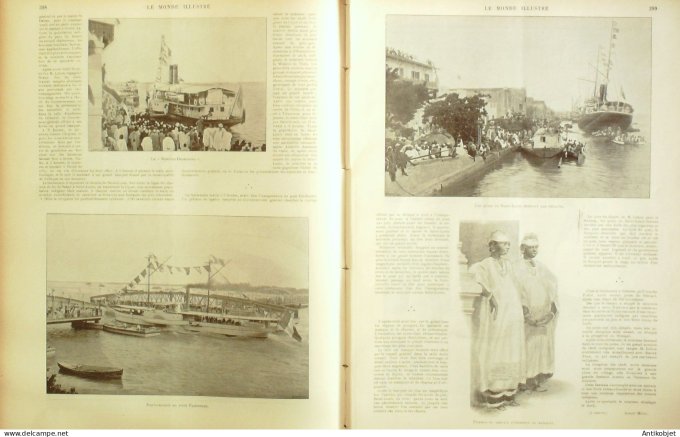 Le Monde illustré 1897 n°2121 Sénégal Dakar île Gorée thiès St-Louis Cavalier Cayor loco Heilmann