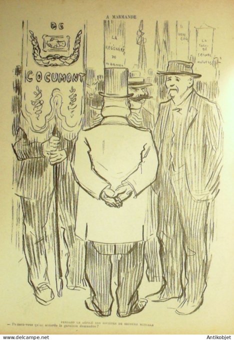 Le Rire 1907-10-12 # 245 Journal humoristique Ed.Originale Fallieres au Loupillon