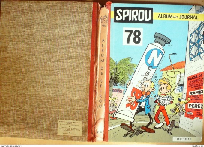 Album Spirou 78 Dupuis (n°1165-1175) 1960 (11-08 au 20-10) Eo complet