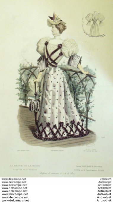 Gravure Mode La Gazette 1893 # 22 (Old Fashion plate)