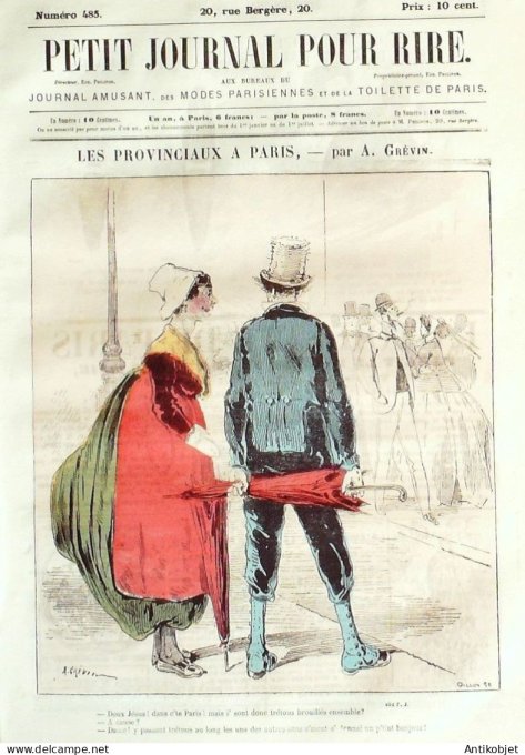 Petit journal pour Rire 1864 # 485 Physiologie de la museliere Randon