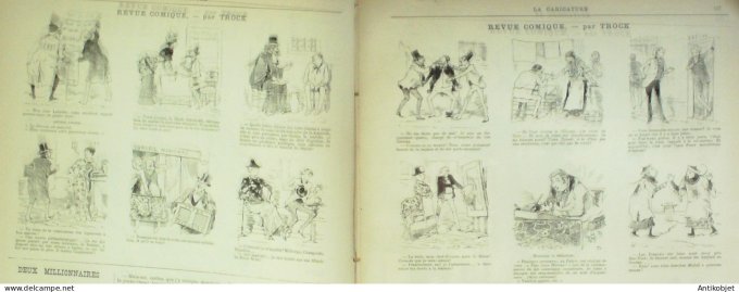 La Caricature 1884 #221 Carnaval cortège et restaurant de la vache enragée Job