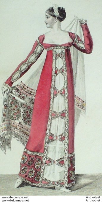 Costume Parisien 1811 # 1124 Robe de cachemire