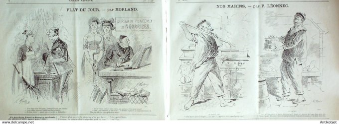 Le Journal Amusant 1885 # 1485 Paris qui rit Paris qui vite par Mars