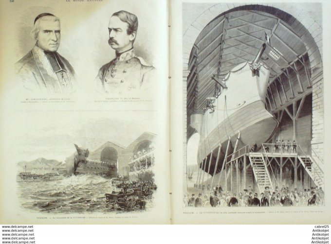 Le Monde illustré 1875 n°972 Lyon (69) Le Havre (76) Toulon (83) La Victorieuse Inde Bombay Charmeur