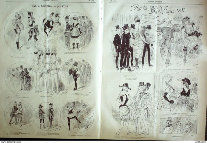 Le Journal Amusant 1885 # 1485 Paris qui rit Paris qui vite par Mars