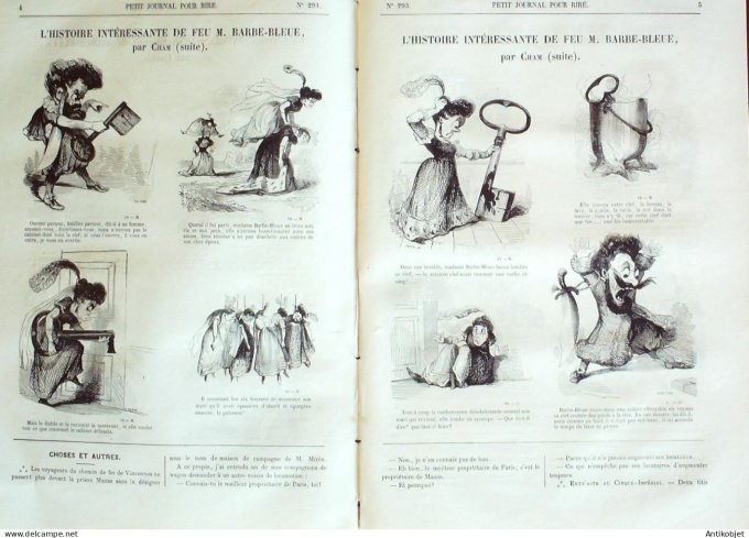Petit journal pour Rire 1860 # 293 D'apres nature Grevin