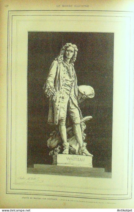 Le Monde illustré 1884 n°1438 Nogent-sur-Marne (94) Wateau Valenciennes (59) Carpeaux