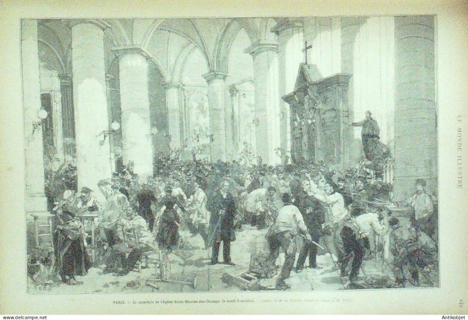 Le Monde illustré 1884 n°1438 Nogent-sur-Marne (94) Wateau Valenciennes (59) Carpeaux