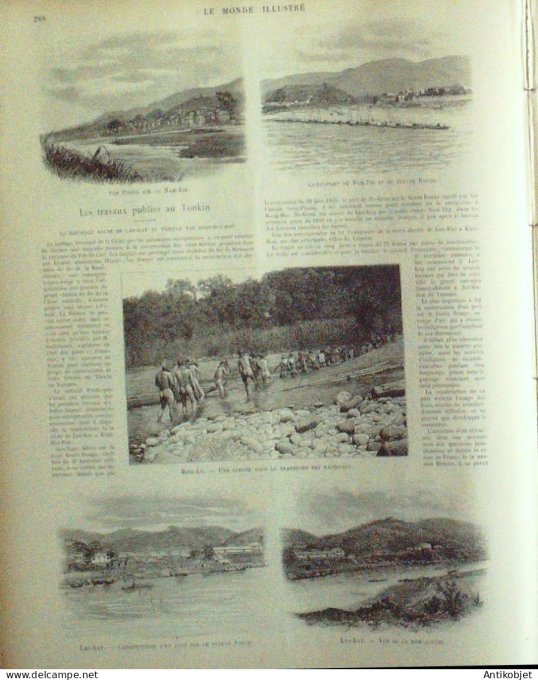 Le Monde illustré 1898 n°2167 Chine Tonkin Nam-Tri Bink-Lu Lao-Nay Danemark Louise Pic du mdi (65)