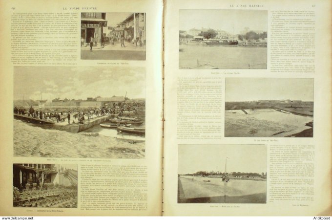 Le Monde illustré 1900 n°2257 Chine Canton Tien-Tsin Pei-Ho Lai-Tcheou Li-Hung-Tchang Russie Mouravi