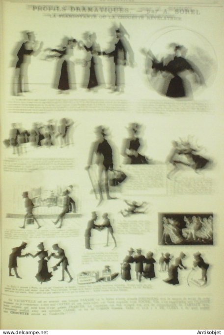 La Caricature 1884 #221 Carnaval cortège et restaurant de la vache enragée Job