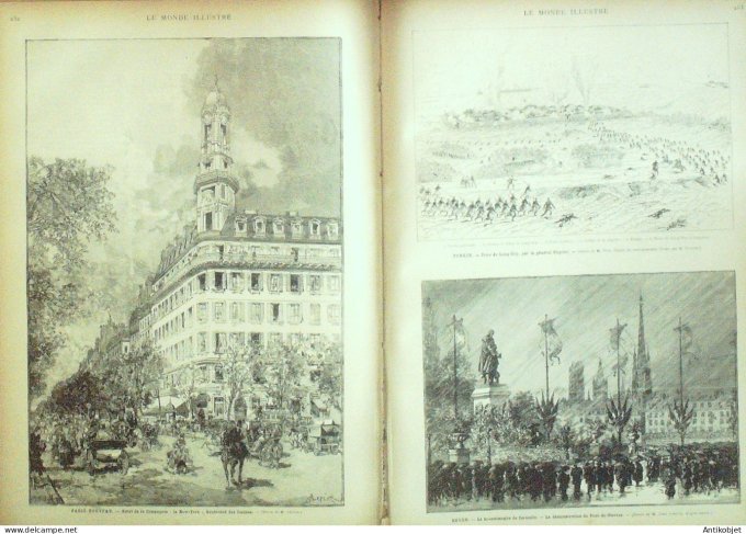 Le Monde illustré 1884 n°1438 Nogent-sur-Marne (94) Wateau Valenciennes (59) Carpeaux