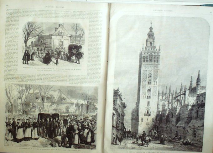 L'Univers illustré 1868 # 727 Allemagne Kiel Holstein Espagne Séville Augerville (45) Uruguay   