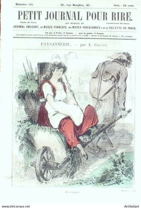 Petit journal pour Rire 1863 # 424 Paysannerie Grevin