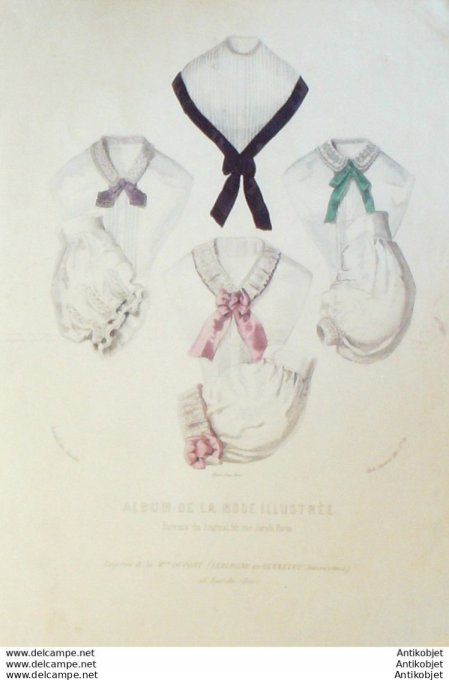 Gravure de mode La Mode illustrée 1861 n°30 (Maison Dupont)