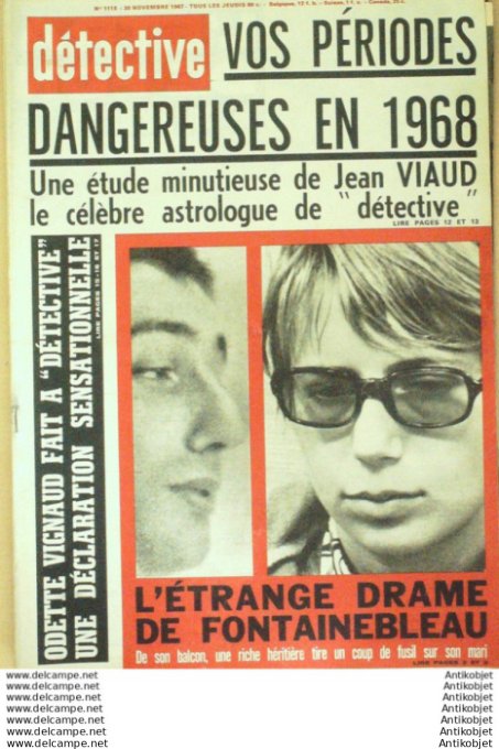 Détective 1967 # 1118 Bourron-Marlotte Dompierre La Meignanne Muret