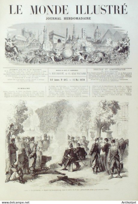 Le Monde illustré 1870 n°683 Plebiscite Grèece Corinthe Espagne Grenade Alhambra Portugal Casal Ribe