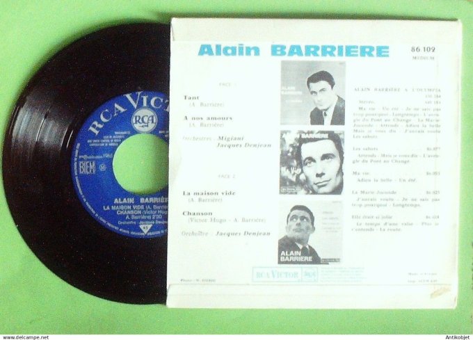 Barrière Alain 45T EP Tant 1965
