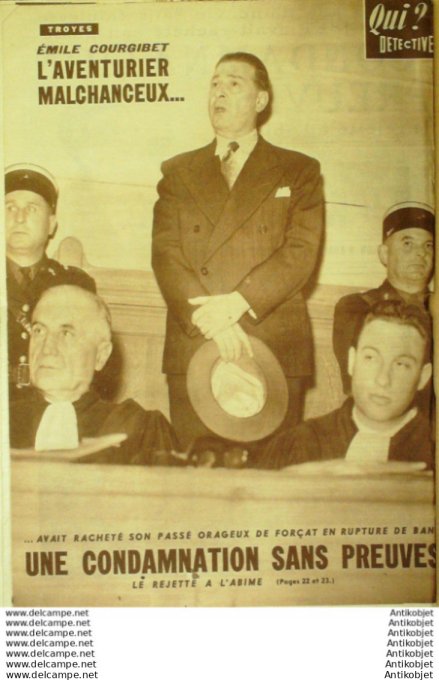 Détective 1953 # 357 Phalempin Arles Toulouse Troyes Sampigny Bure-Templiers