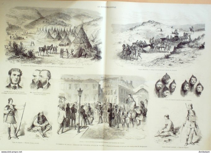 Le Monde illustré 1870 n°683 Plebiscite Grèece Corinthe Espagne Grenade Alhambra Portugal Casal Ribe