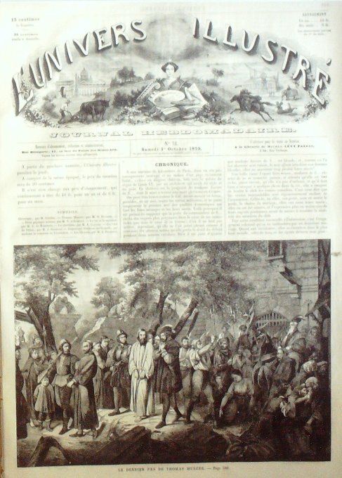 L'Univers illustré 1859 #  72 Chine Port de Shang-HSuisse Rheinthai Sargans chapelle de Feld Chinois