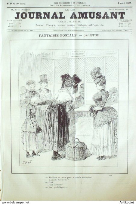 Le Journal Amusant 1885 # 1492 Les tableaux vivants font fureur par Mars,