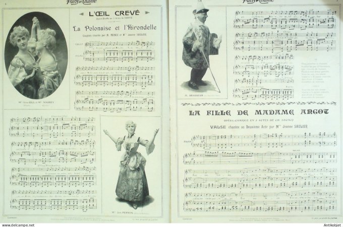 Paris qui chante 1905 n°107 Mars Moncey Bordes Dorine Chevallier Brasseur Pernyn