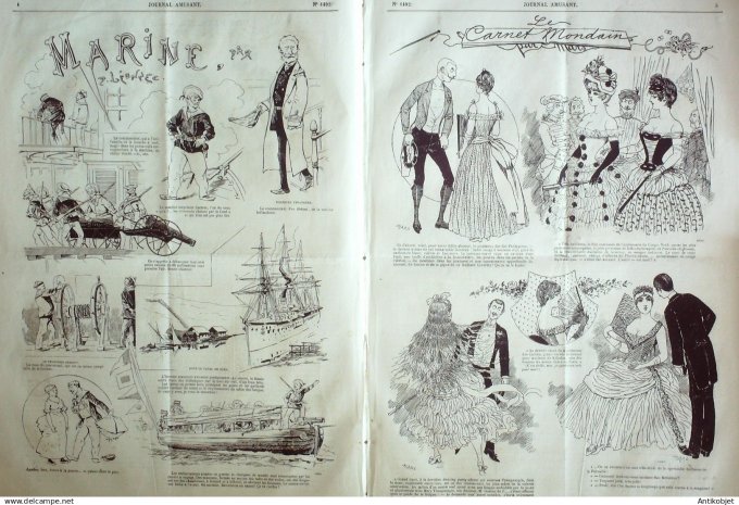 Le Journal Amusant 1885 # 1492 Les tableaux vivants font fureur par Mars,