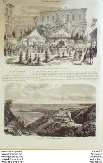 Le Monde illustré 1868 n°630 Inde Seringam Italie Eza Marseille (13) Aix (13) Sedan Bocroi (08) Ture