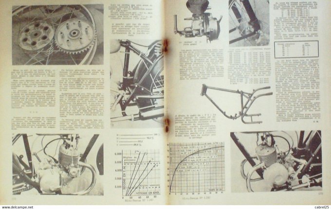 Moto Revue 1955 n° 1240 Peugeot scooter René Gillet 125 V2 Saroléa 350 197 James