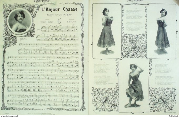 Paris qui chante 1905 n°107 Mars Moncey Bordes Dorine Chevallier Brasseur Pernyn