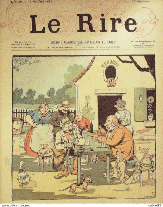 Le Rire 1895 n° 49 Rabier Faivre Léandre Radiguet  Rebier Delaw Godefroy Madeline