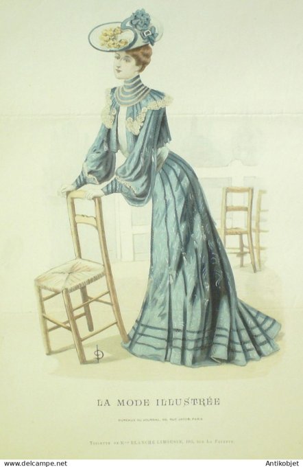 Gravure Mode illustree 1903 # 28 (Old Fashion plate) RARE