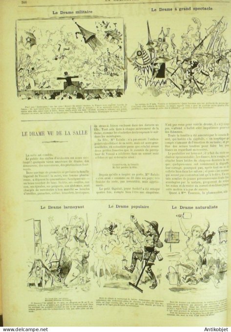 La Caricature 1881 #  96 Le Drame Barret Robida
