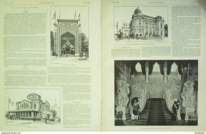 L'illustration 1900 n°2990 Sénégal Rufisque Contrexeville (85) Shah Perse Bonaparte centenaire Afriq