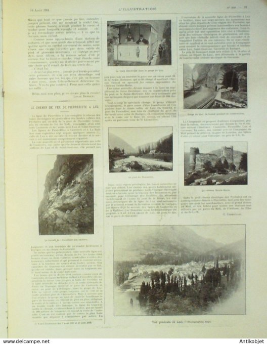 L'illustration 1901 n°3050 Ballon Santos-Dumont Allemagne Cronberg Friedrichschof château Chine Tonk